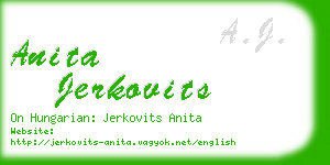 anita jerkovits business card